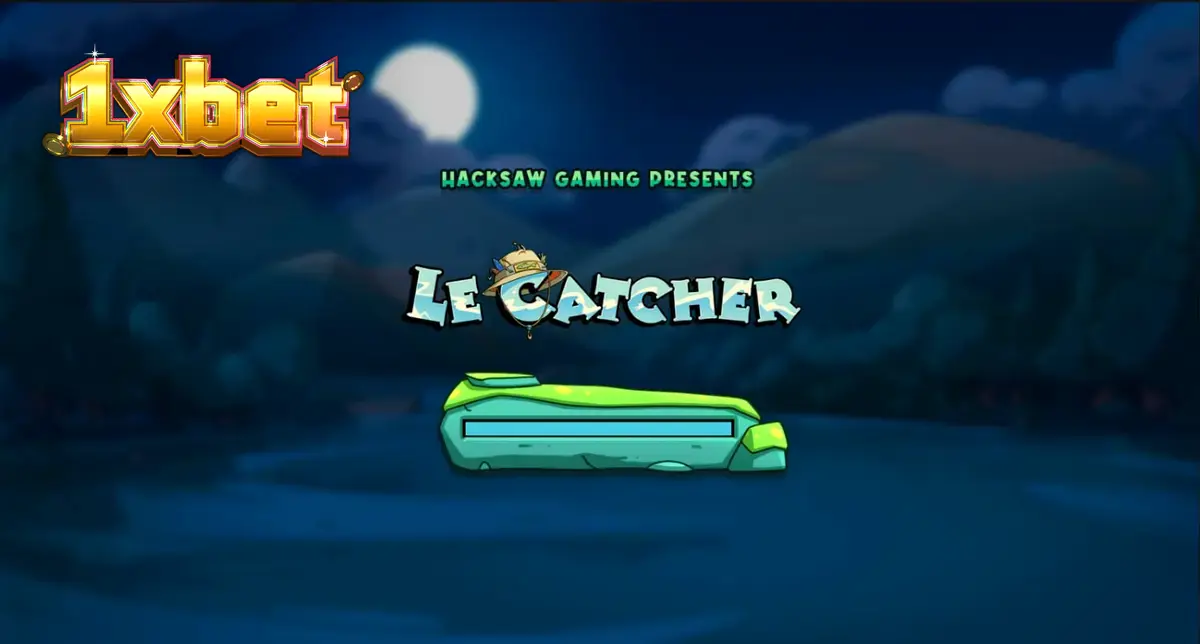Tampilan visual slot Le Catcher dengan karakter rakun dan papan permainan bertema memancing.